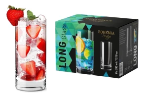 Szklanki Bohemia PRESTIGE LONG 390ml 6szt szkło kryształowe 