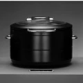 Podgrzewacz indukcyjny okrągły ze szklaną pokrywą De Luxe Black, 9l
