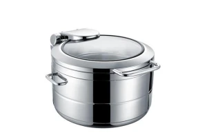 Głęboki podgrzewacz indukcyjny ze szklaną pokrywą De Luxe, 9l