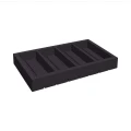 Organizer drewniany na sztućce Madeira Black 530x325x65 mm