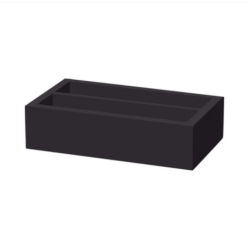 Skrzynka na sztućce dwudzielna Madeira Black 275x165x70 mm