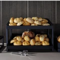 Stojak 2-poziomowy Madeira Black 574x323x441 mm