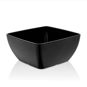Miska kwadratowa Metro z melaminy, czarna, 125x125x(h)65 mm