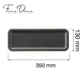 Taca serwingowa Panama Black, 350x130x(h)20mm