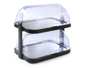 Witrynka chłodząca roll-top HENDI Podwójna, czarna, 440x320x(H)440mm 871881