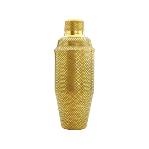 Shaker barmański 3-częściowy w stylu japońskim Diamond Lettice, złoty, BarFly 700ml