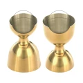 Miarka barmańska Bell z prostą krawędzią, złota, BarFly, 25/50ml