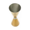 Jigger - Miarka barmańska Slim Style, 2 oz., 30/60 ml, złota ze stalową obwódką, Barfly