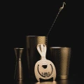 Zestaw barmański (shaker, sitko, jigger, łyżka) Venym Snakeskin Basics, antyczny mosiądz