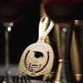 Zestaw barmański (shaker, sitko, jigger, łyżka) Venym Snakeskin Basics, antyczny mosiądz