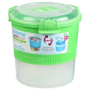Pojemnik na lunch 965ml piętrowy SISTEMA bez BPA zielony