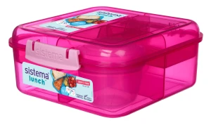Pojemnik na lunch Bento Cube 1,25l SISTEMA bez BPA różowy