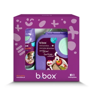 Zestaw Mini Lunchbox + Butelka tritanowa ze słomką 450 ml Lilac Pop b.box 62351