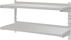 Półka wisząca z rantem regulowana podwójna 1500 x 300 x 350 mm YG-08948