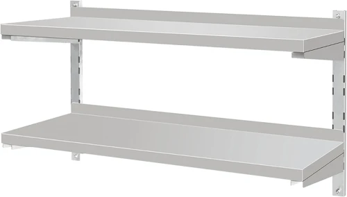 Półka wisząca z rantem regulowana podwójna 1500 x 300 x 350 mm YG-08948