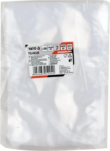 Worki do sous vide i pakowarek komorowych 140 x 200 mm 100szt. YG-09335