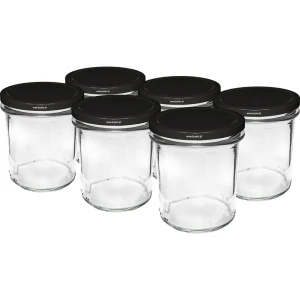 Słoiki szklane Browin 132349 346ml z nakrętką zestaw 6 sztuk