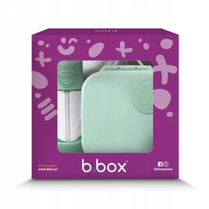 Zestaw Mini Lunchbox + Butelka tritanowa ze słomką 450 ml Spearmint b.box BB63020