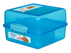 Pojemnik na kanapkę, śniadanie "kostka" SISTEMA bez BPA niebieski