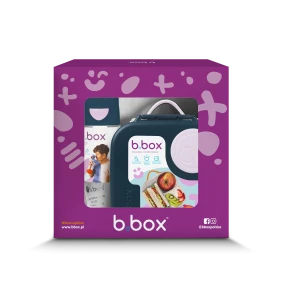 Zestaw Mini Lunchbox + Butelka tritanowa ze słomką 450 ml Indigo Rose b.box BB63211