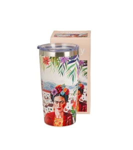 Kubek termiczny prosty 600ml MEXICAN ART RED DUO