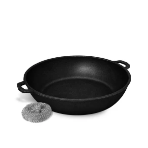 Patelnia żeliwna 28 cm Maysternya z uchwytami