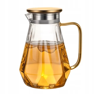 Dzbanek szklany do herbaty wody ziół z sitkiem Kuketo Crystal 1500 ml