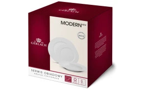 Zestaw talerzy porcelanowych Gerlach MODERN New White talerze obiadowe18el./6os. 
