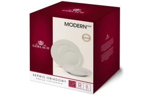 Zestaw talerzy porcelanowych Gerlach MODERN New Ivory talerze obiadowe18el./6os. 