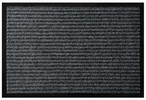 Wycieraczka tekstylna gumowa prążkowana RYFLO szara 80x120 cm 