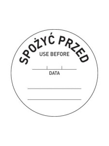 Naklejka Food Safety "Spożyć przed