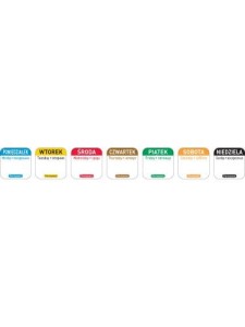 Naklejki wielorazowe Food Safety na każdy dzień tygodnia - c