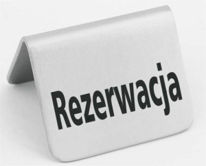 Tabliczka stołowa – rezerwacja (zestaw 4 szt.)