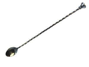 Łyżeczka barmańska z muddlerem 30 cm stalowa BPR-30S