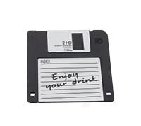 Podkładka gumowa pod coctail dyskietka 10 x 10 cm T-TBD004