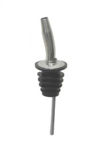 Nalewak stalowy długi z gumowym korkiem