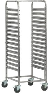 Wózek transportowy ze stali nierdz poj.16xblacha piekarnicza