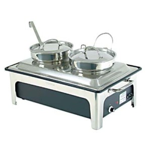 Podgrzewacz z kociołkami elektryczny /62cm/48cm/h31cm