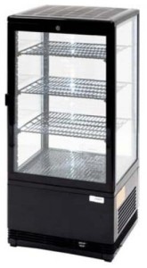 Witryna ekspozycyjna chłodnicza 78l czarna