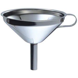 Lejek z sitkiem / Ø górna 15 cm / Ø dolna 1,7 cm