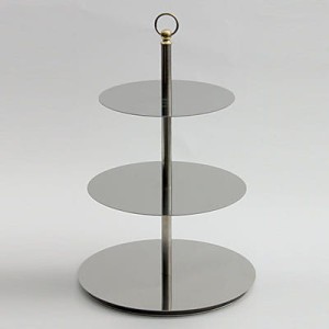 Patera 3-stopniowa do tortów nierdzewna