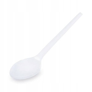 Łyżka jednorazowa biała 17 cm 100 sztuk