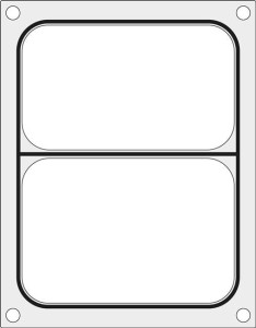 Matryca do zgrzewarki MANUPACK 190  na tackę dwudzielną 227x178 mm