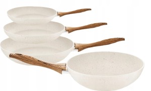 Zestaw, Komplet 4 Patelni Ambition NATURE +WOK