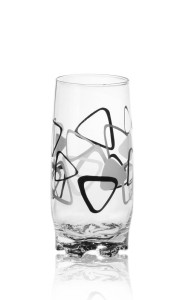 Komplet 6 szklanek wysokich trójkąty 350ml