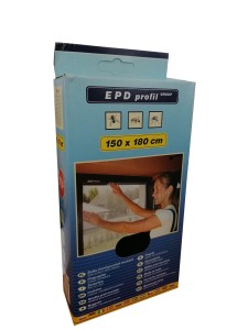 Siatka na okno przeciw owadom czarna 150x180